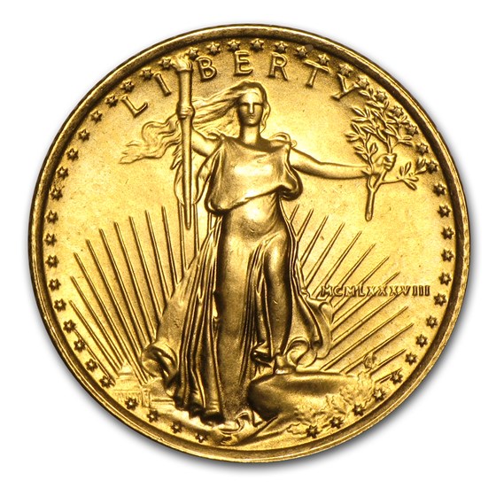 1988 1/10 oz Gold American Eagle BU (MCMLXXXVIII) 1988 1/10 oz Gold American Eagle BU (MCMLXXXVIII)